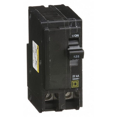 Square D QO2125VH - Miniature Circuit Breaker, QO Series, 125 A, 2 Pole, 120/240 V AC, 22k A at 120/240 V AC