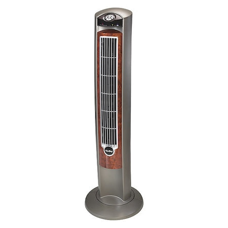 Air King 9554 - 3-1/2" Blade Dia Tower Fan, Oscillating, 3 Speeds, 120 VAC, Gray, Remote Control