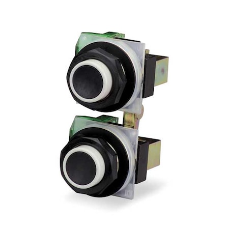 Square D 9001SKRU11 - Pendant Push Button,Non Illum,Black,1 NO/1 NC