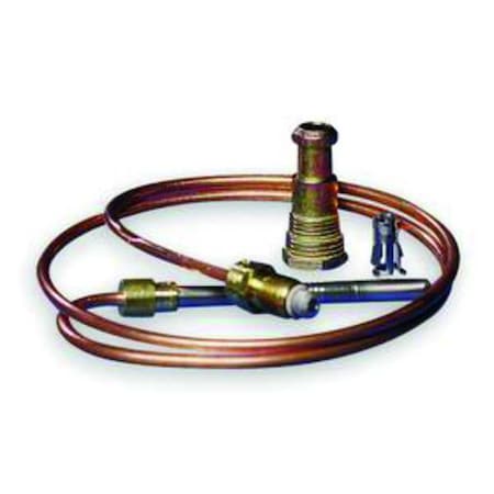 White-Rodgers H06E048S1 - Thermocouple, LP/NG, 18 to 30 m V, 48 in L., Standard Coaxial, Universal Adapter Fitting