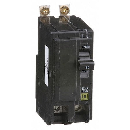 Square D QOB260VH - Miniature Circuit Breaker, QO Series, 60 A, 2 Pole, 120/240 V AC, 22k A at 120/240 V AC