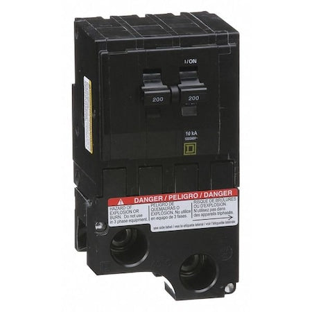 Square D QO2200 - Miniature Circuit Breaker, QO Series, 200 A, 2 Pole, 120/240 V AC, 10k A at 120/240 V AC