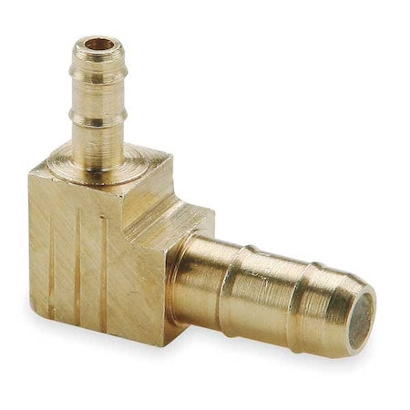 Parker 225-4-5/32 - 0.17" x 0.096" Barb Brass Union 90 Degree Elbow