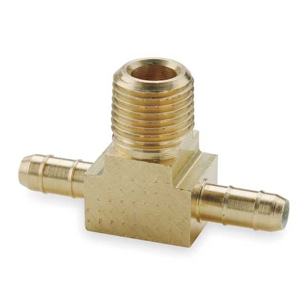 Parker 232-6-2 - 1/4" Barb x 1/4" Barb x 1/8" MNPT Brass Branch Tee