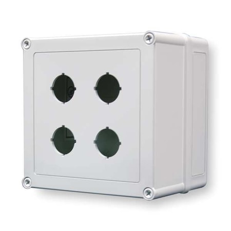 Hoffman VM775-PBS4 - Push Button Enclosure,30mm,4 Holes,Plastic