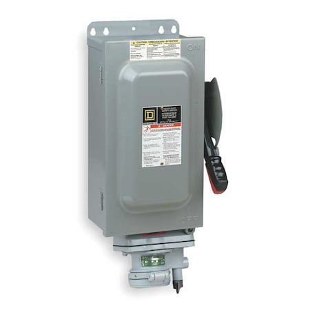 Square D HU361AWC - Nonfusible, Safety Switch, Heavy Duty, 600 V, 3 PST