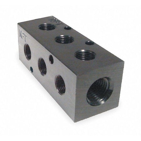 Pneumadyne M30-375-3-90 - Pipe Manifold Fitting, Aluminum, 1/2 in