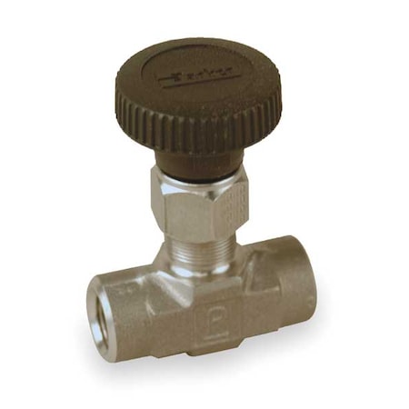 Parker 4F-V6LR-SS - Needle Valve,Straight,316 SS,1/4 In.