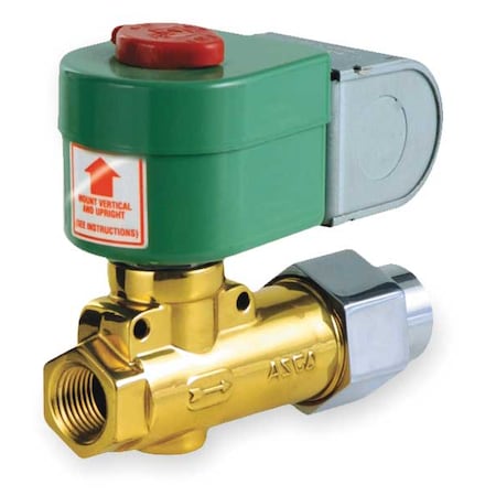 Asco JB8266D023L - Solenoid Valve, 2-Way, 2-Position, Normally Closed, 3/8 in Pipe Size, 120 V AC, Lever Actuation, SS