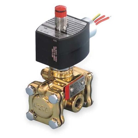 Asco EF8316G301 - Solenoid Valve, 3-Way, 2-Position, Normally Closed, 1/4 in Pipe Size, 24 V DC, Diaphragm Poppet, NBR