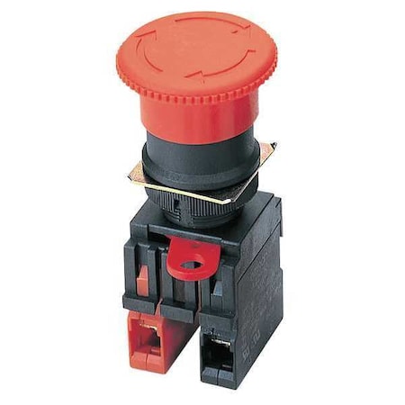 Omron A22ELM24A02 - Emergency Stop Push Button, 22 mm, 1 NO/2 NC, Red