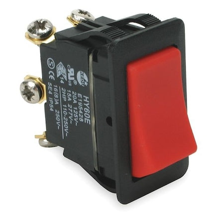 2LNJ2 - Rocker Switch,No Lens/Lamp,Red,On/Moment On