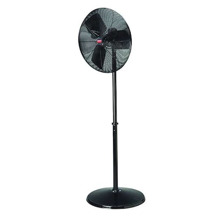 Dayton 2LY96 - Light Duty Industrial Fan, Pedestal Mount, 20 in Blade Dia, 120 V, 8,662/9,183 cfm, Non-Oscillating