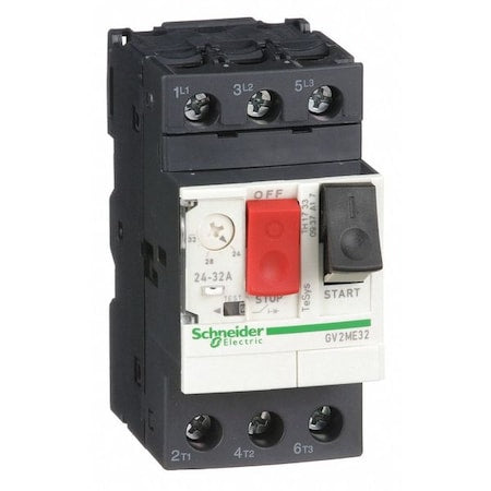Square D GV2ME32 - Manual Motor Starter, Not Applicable, 3 P, 3 Phase, Push Button, 32 A