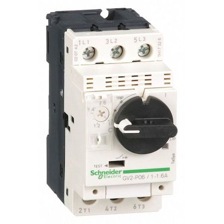 Square D GV2P06 - Manual Motor Starter, Not Applicable, 3 P, 3 Phase, Selector Switch, 1.6 A