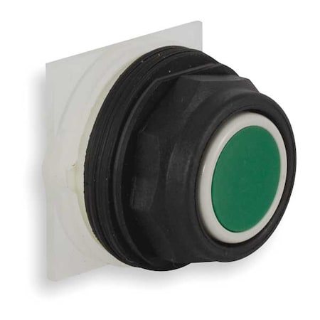 Schneider Electric 9001SKR1G - Push Button Operator, Flush, Momentary Action, Not Applicable Release, Non-Illuminated, Green