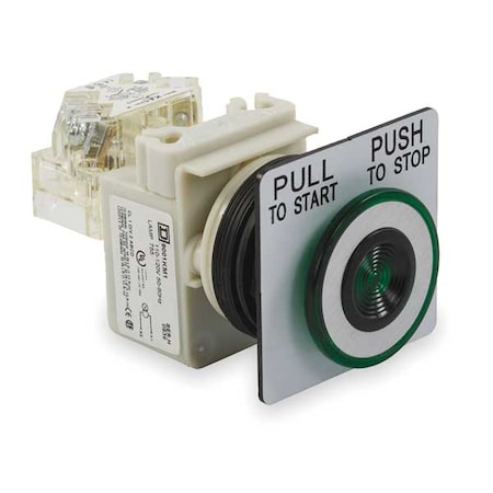 Schneider Electric 9001SKR9P1GH13 - Push Button Operator, 30 mm, SPDT, Green
