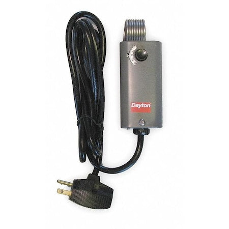 Dayton 2NNR8 - Portable Heating Thermostat W/ 6ft L Cord,Heat Only,35 to 95 F,Mechanical Selector Dial,120 V AC,Stl