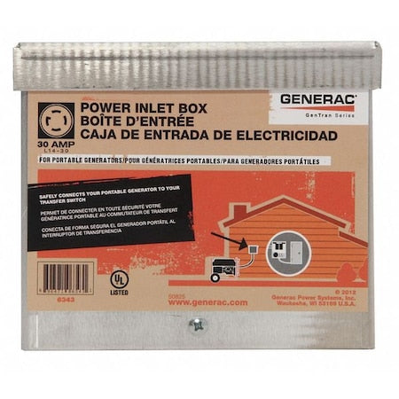 Generac 6343 - Power Inlet Box,30 Amp AC