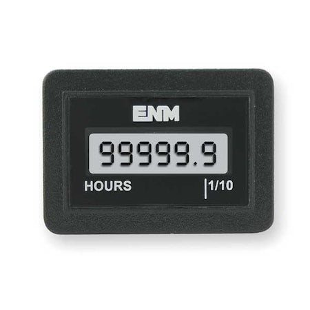 Enm T1140EB - Hour Meter,LCD,Flush Rectangular