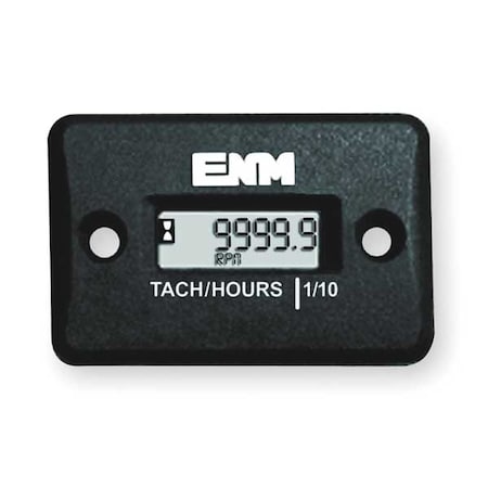 Enm PT15E2 - Tachometer/Hour Meter,LCD,Surface Mount