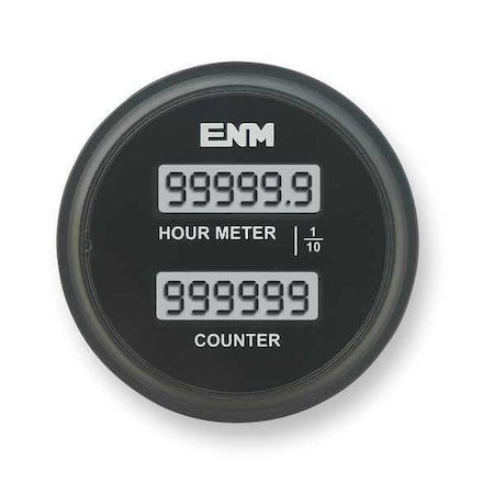 Enm T39AC - Hour Meter/Counter,LCD,6 Digit,8-32 VDC
