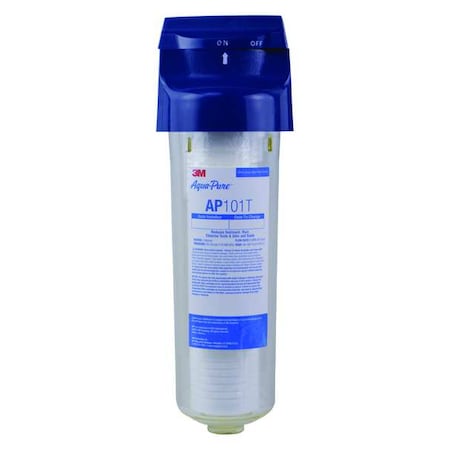 3M Aqua-Pure AP101T - Whole House Water Filtration System Filter, NPT, 5 micron, 8 gpm, 14-7/8 in H, Plastic, Clear