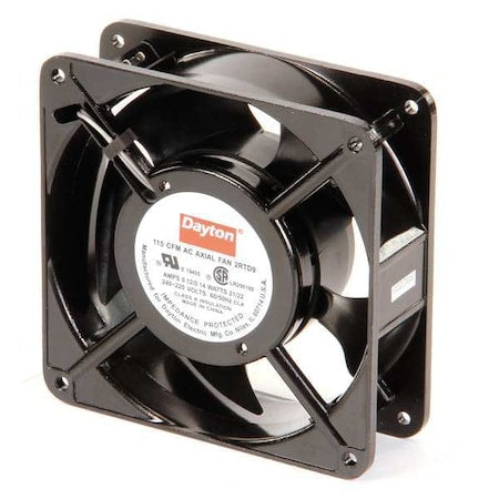 Dayton 2RTD9 - Axial Fan, Square, 230 V AC, 1 Phase, Aluminum, 4 11/16 in W.