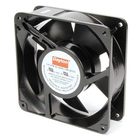 Dayton 2RTD1 - Axial Fan, Square, 115 V AC, 1 Phase, Aluminum, 4 11/16 in W.
