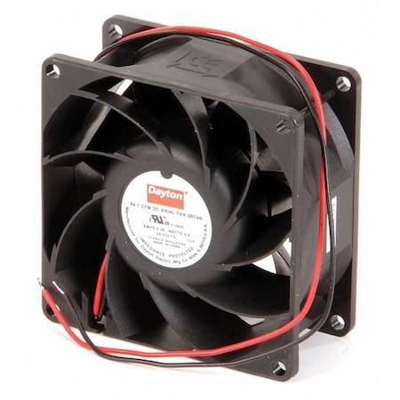 Dayton 2RTH6 - Axial Fan, Square, 24 V DC, - Phase, PBT Plastic, 3 1/8 in W.