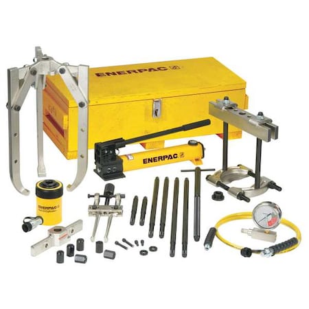Enerpac BHP2751G - Hydraulic Puller Set, Heavy-Duty, 20 Ton, 3 Jaw, 2 in Stroke, RCH-202 Cylinder, 11 Pieces