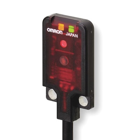 Omron E3T-FD12 - Diffuse Photoelectric Sensor, Bare Wire, Right Angle, Rectangular, Dark On, NPN