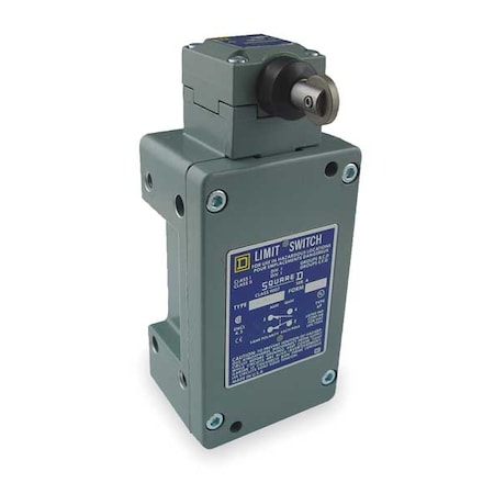 Telemecanique Sensors 9007CR53F - Hazardous Location Limit Switch, Plunger, Roller, 1 NC/1 NO, 10 A at 600 V AC, Actuator Location: Side