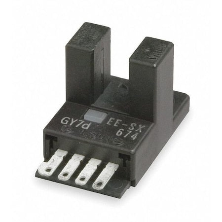 Omron EE-SX674 - Through-Beam Photoelectric Sensor, Solder Terminal, Selectable Light On/Dark On, NPN