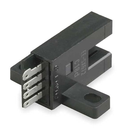 Omron EE-SX672R - Through-Beam Photoelectric Sensor, Solder Terminal, T-Slot, Selectable Light On/Dark On, PNP