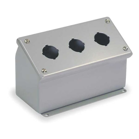 Wiegmann WPBA3 - Push Button Enclosure,30mm,3 Holes,Steel