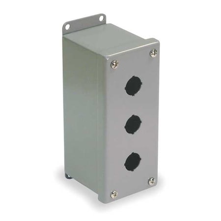 Wiegmann PBGX3 - Push Button Enclosure,22mm,3 Hole,Carb Steel
