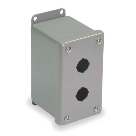Wiegmann PBXD2 - Push Button Enclosure,30mm,2 Hole,Carb Steel