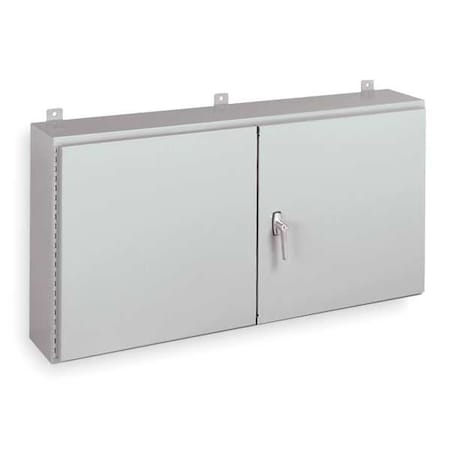 Wiegmann WA244808WF - 3 Point Latch with Padlock Handle Electrical Enclosures, 24 in H, 8 in D, 48 in W, 12, Steel