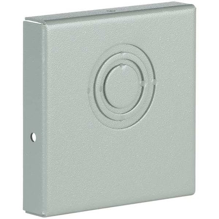 Wiegmann E0404 - Wireway, End Cap, 4 in W, 4 in H, 1 in L, With Knockouts, Steel, Gray