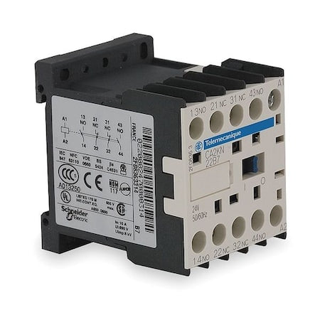 Schneider Electric CA2KN31B7 - IEC Control Relay, 3 NO/1 NC, 24 V AC, 10 A
