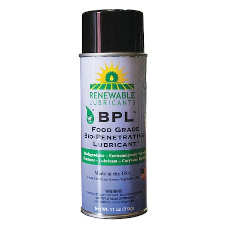 Renewable Lubricants 87002 - General Purpose Lubricant, 16 oz, Aerosol Spray Can, Petroleum Distillates Base, 280 Degrees F Max Op Temp, Colorless, BPL Series