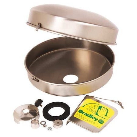 Bradley S45-2396 - Retrofit Dust Cover w/Bowl, Stainless Steel, Silver, For Use With, Eyewash