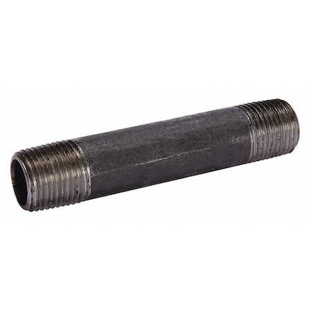586-001P25 - 1-1/4" x 1-5/8" Black Pipe Nipple Sch 40 PK25
