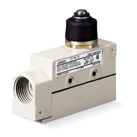 Omron ZE-N-2S - Limit Switch, Plunger, SPDT, 15 A at 480 V AC, Actuator Location: Top