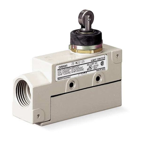 Omron ZE-N22-2S - Limit Switch, Plunger, Roller, SPDT, 15 A at 480 V AC, Actuator Location: Top