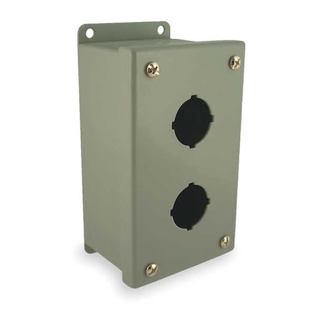 Wiegmann PB2 - Push Button Enclosure,30mm,2 Hole,Carb Steel