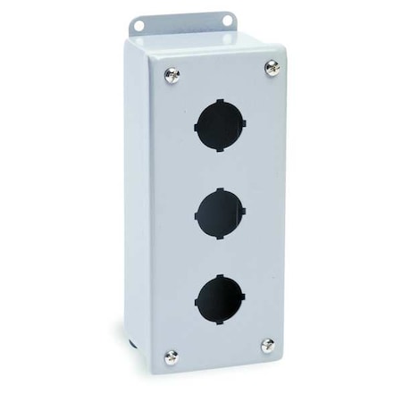 Wiegmann PB3 - Push Button Enclosure,30mm,3 Hole,Carb Steel