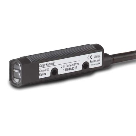 Eaton 13104A6513 - Diffuse Photoelectric Sensor, Bare Wire, Straight, Cylindrical, Selectable Light On/Dark On, NPN
