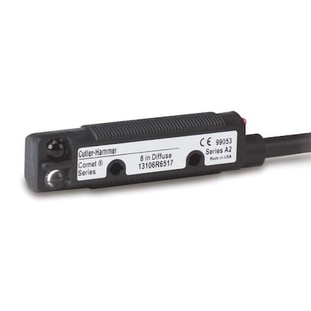 Eaton 13100R6513 - Diffuse Photoelectric Sensor, Bare Wire, Right Angle, Cylindrical, Selectable Light On/Dark On, NPN